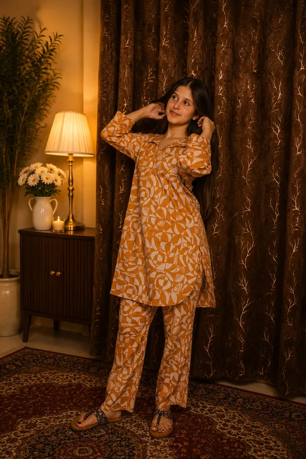Aaraish_Women_Mustard_Geometric_Printed_Co-Ord_Set