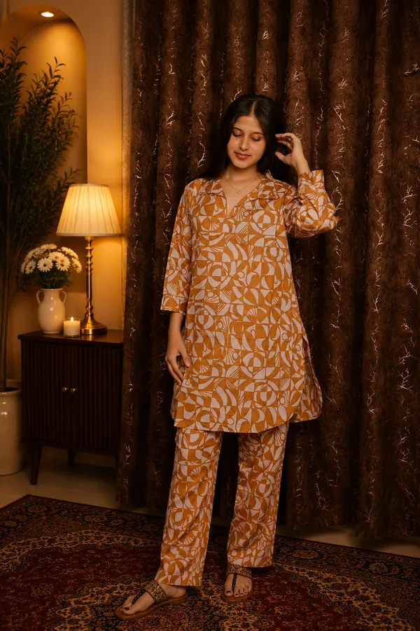 Aaraish_Women_Mustard_Geometric_Printed_Co-Ord_Set