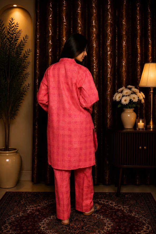 Aaraish_Women_Pink_Abstract_Printed_Kurta_Co-Ord_Set
