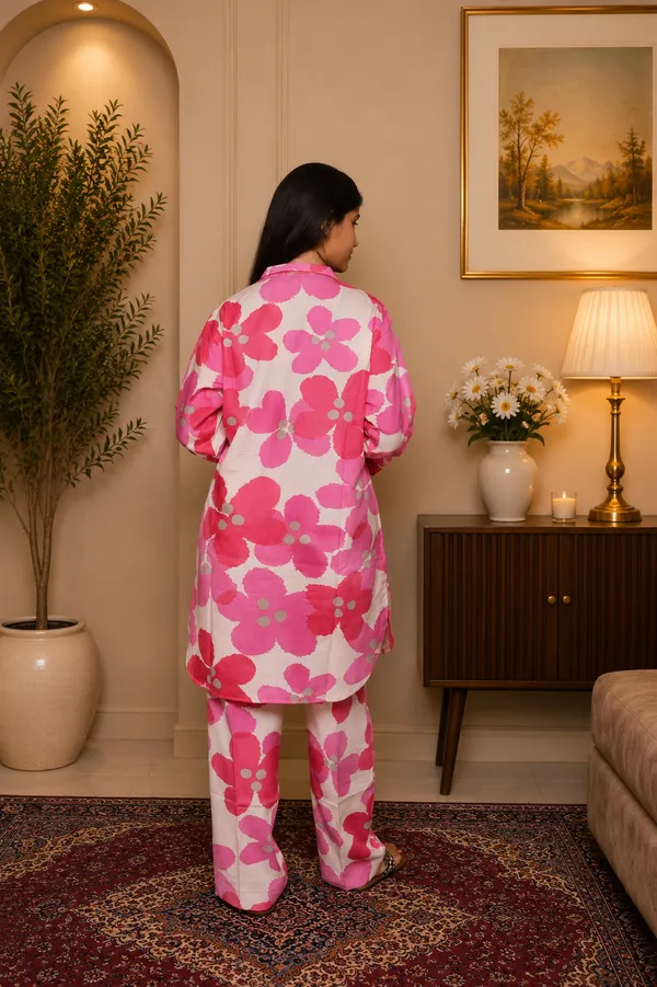 Aaraish_Women_Pink_Floral_Printed_Kurta_Co-Ord_Set