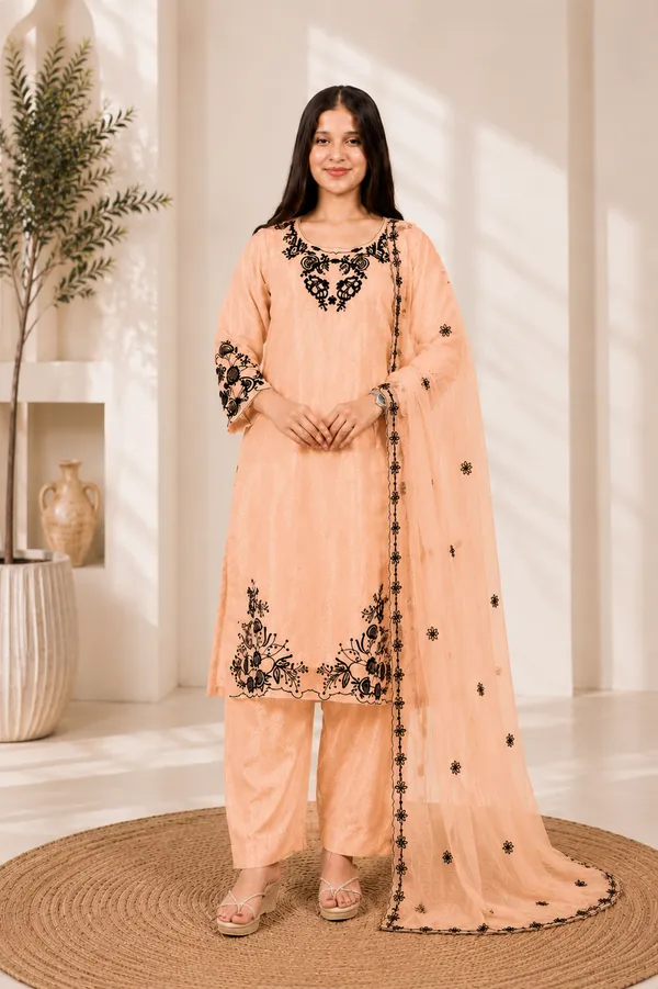 Peach_Organza_Embroidered_Palazzo_Suit_Set_For_Women