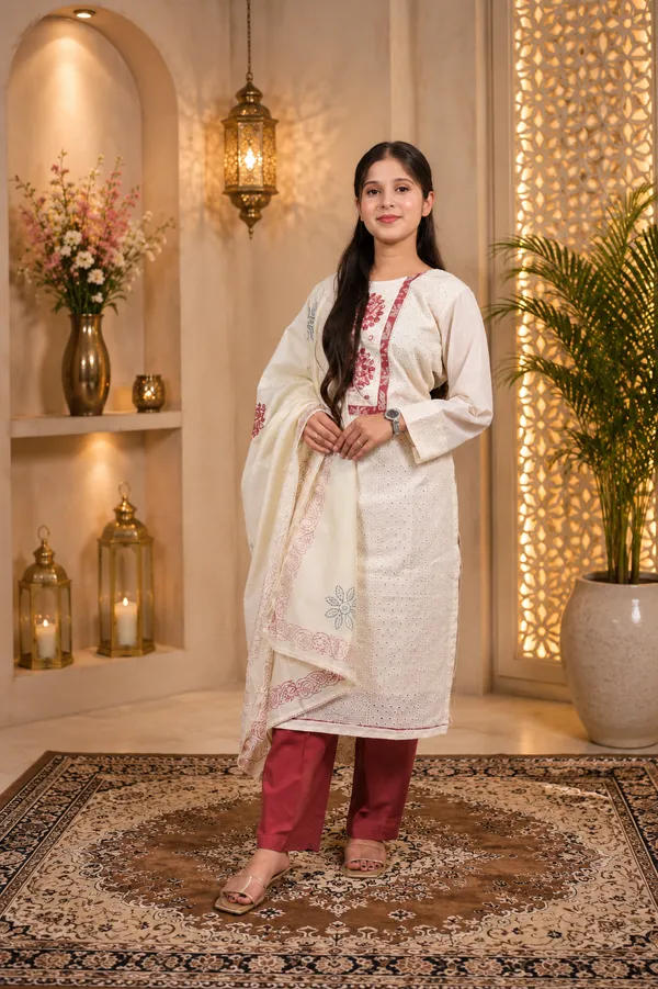 Cream_Cotton_Embroidered_Floral_Salwar_Suit_Set_For_Women