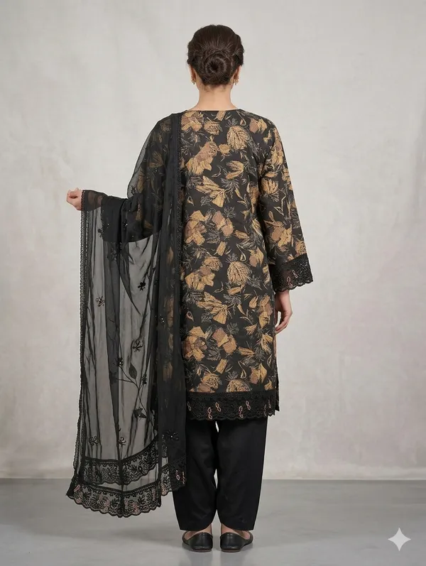 Black_Cotton_Floral_Embroidered_Suit_Set_For_Women