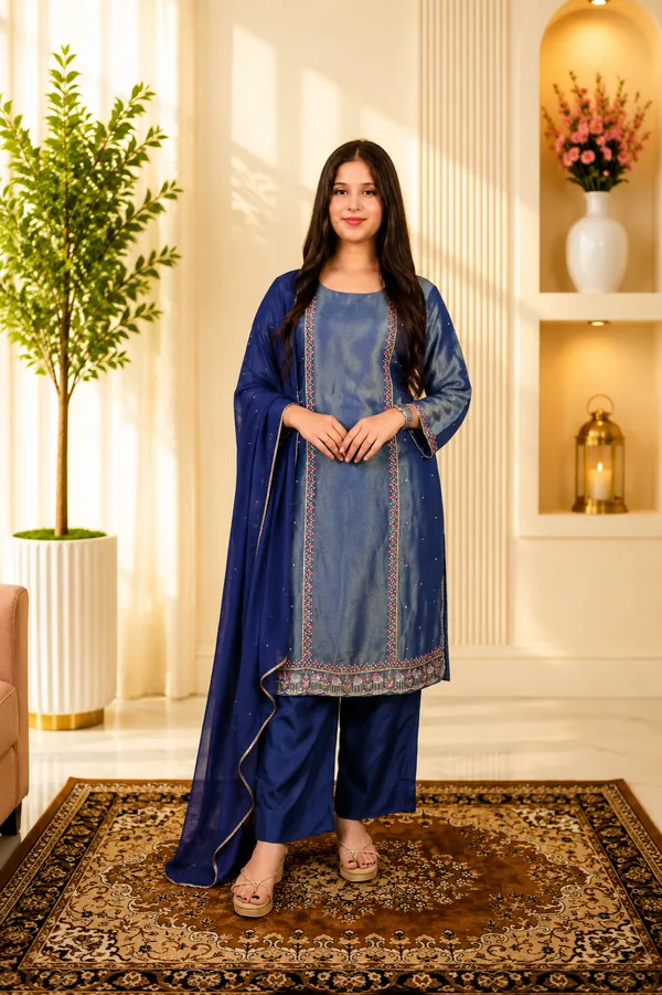 Women_Navy_Blue_Hand_Embroidered_Straight_Kurta_with_Palazzos_&_Dupatta_Set