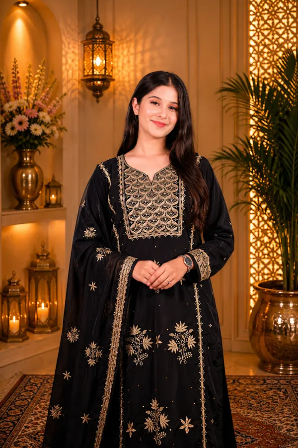 Black_Crape_Embroidered_Pakistani_Suit_Set_For_Women
