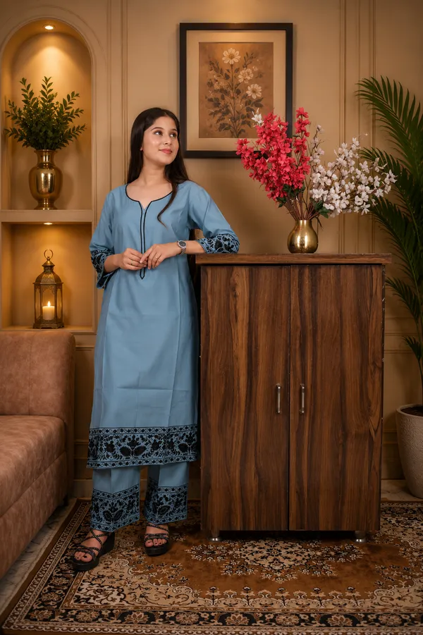 Sky_Blue_Cotton_Embroidered_Salwar_Suit_Set_For_Women