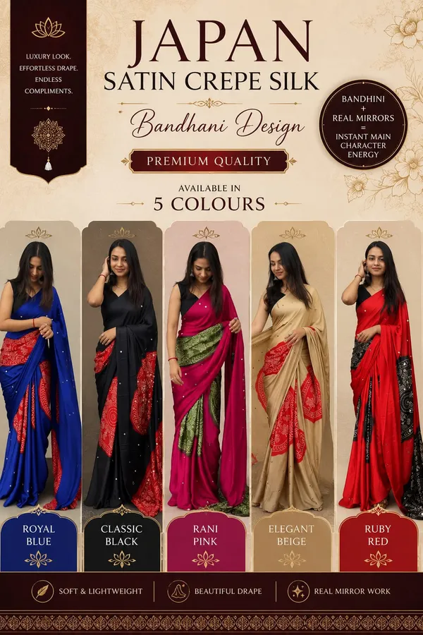 Bandhani_Design_Satin_silk_in_Ajrakh_mirror_work
