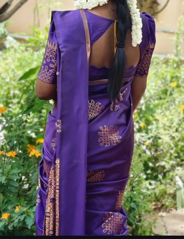 Kolam/Rangoli_Art_Silk_Saree