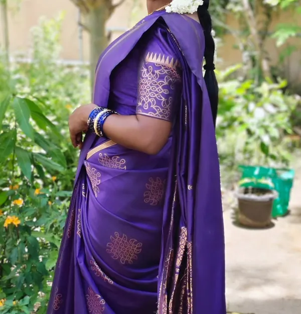 Kolam/Rangoli_Art_Silk_Saree