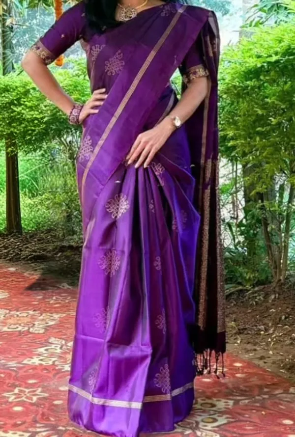 Kolam/Rangoli_Art_Silk_Saree