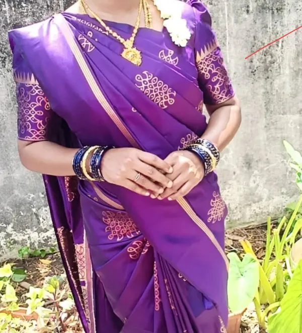 Kolam/Rangoli_Art_Silk_Saree