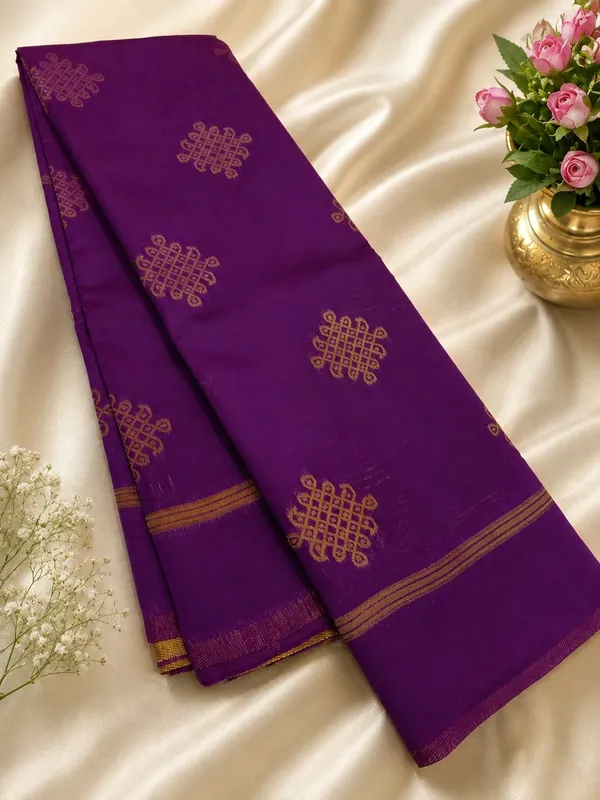 Kolam/Rangoli_Art_Silk_Saree