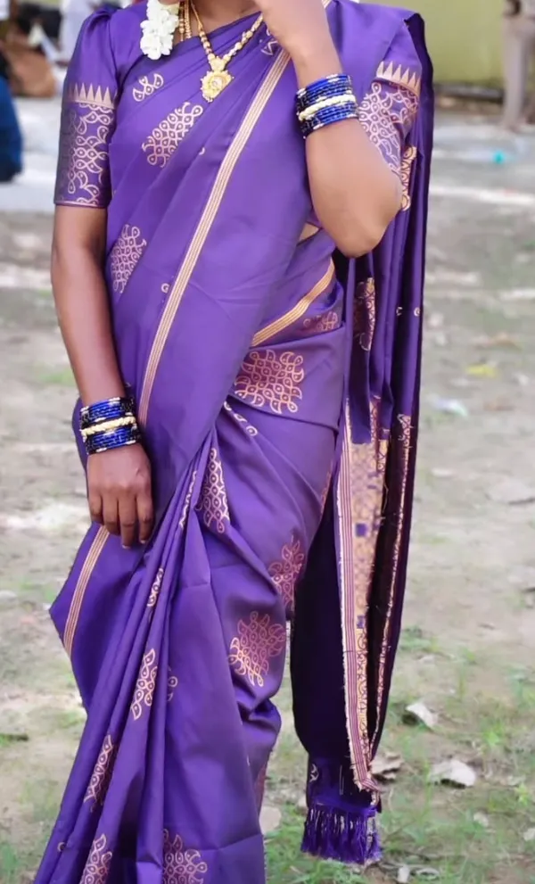 Kolam/Rangoli_Art_Silk_Saree