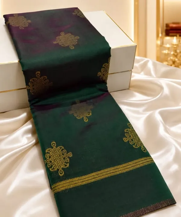 Kolam/Rangoli_Art_silk_Sarees