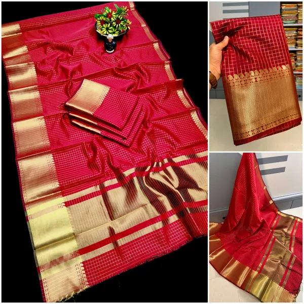Banarasi_Silk-_Small_Checks_Saree