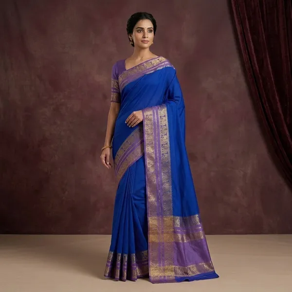 Mysore_crepe_silk-_Red/Black-_Rashmika_saree