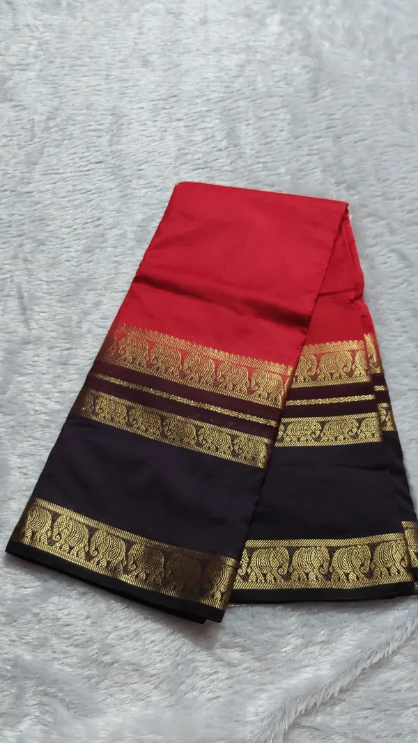 Viscose_Georgette_checkered_Saree-_Satin_border
