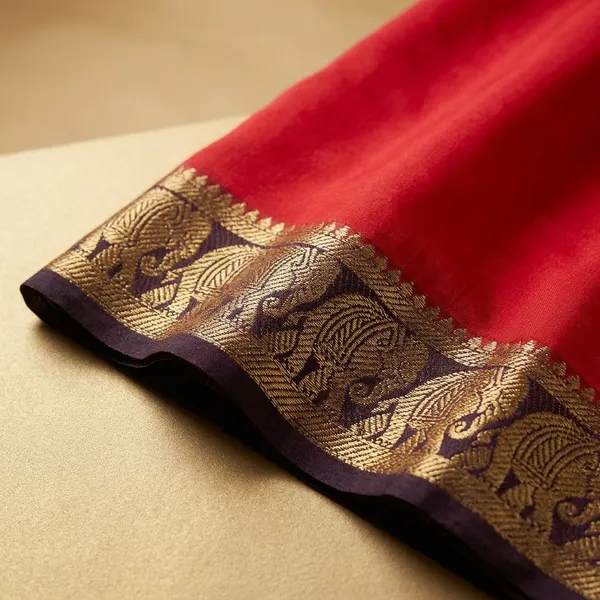 Viscose_Georgette_checkered_Saree-_Satin_border