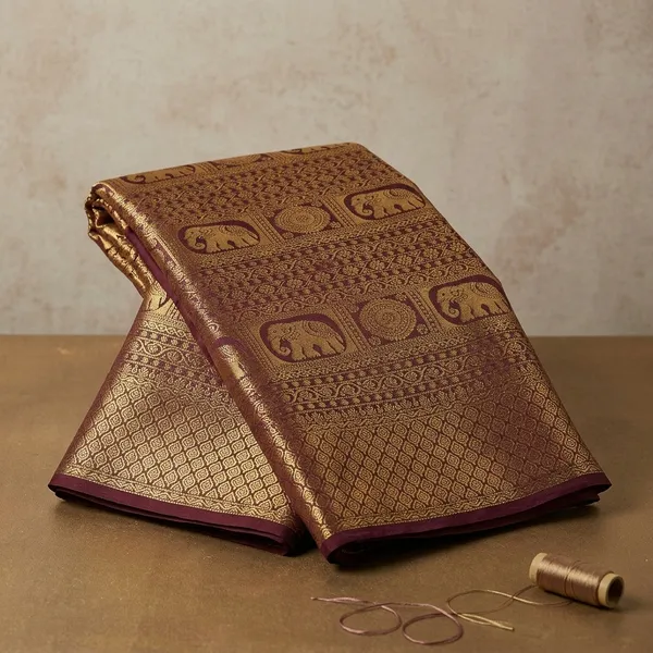 Viscose_Georgette_Leaf_butta_saree-_satin_border