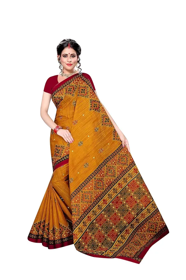 Tamaira_Fashion_Women_S_Plain_Weave_Pure_Cotton_Saree_Without_Blouse_Piece