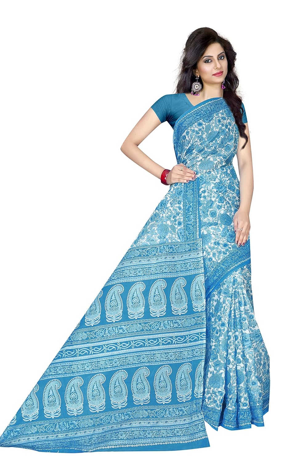 Tamaira_Fashion_Women_S_Plain_Weave_Pure_Cotton_Saree_Without_Blouse_Piece