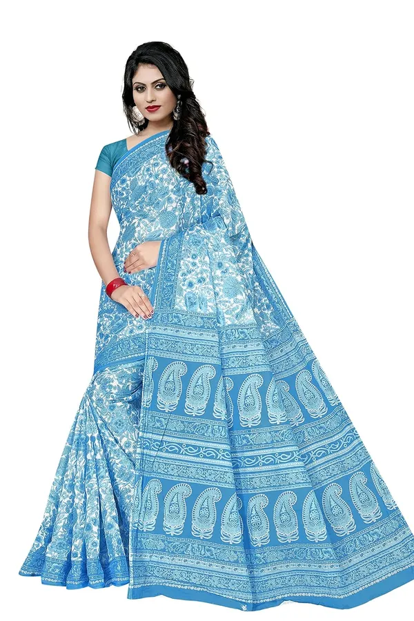 Tamaira_Fashion_Women_S_Plain_Weave_Pure_Cotton_Saree_Without_Blouse_Piece