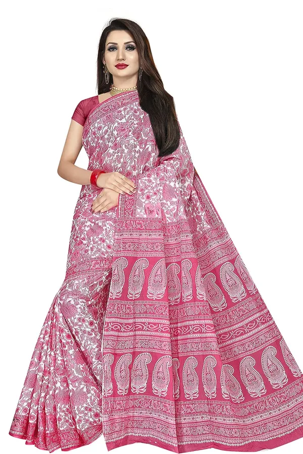 Tamaira_Fashion_Women_S_Plain_Weave_Pure_Cotton_Saree_Without_Blouse_Piece