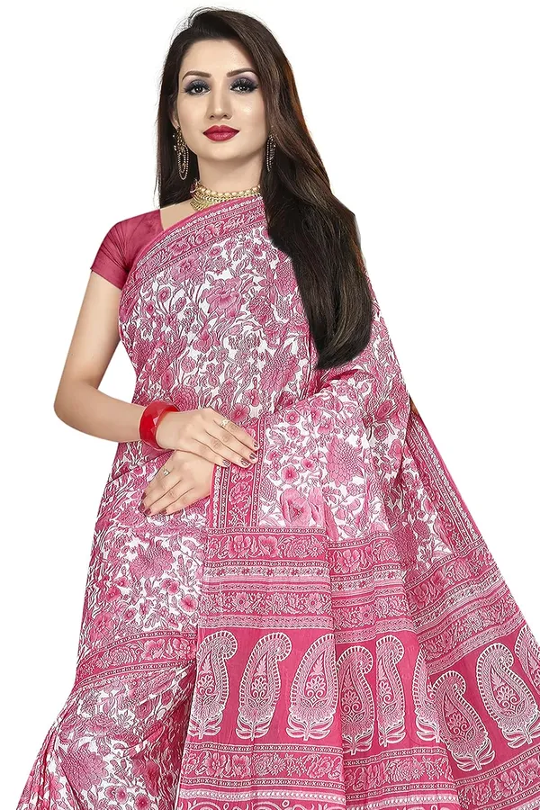 Tamaira_Fashion_Women_S_Plain_Weave_Pure_Cotton_Saree_Without_Blouse_Piece