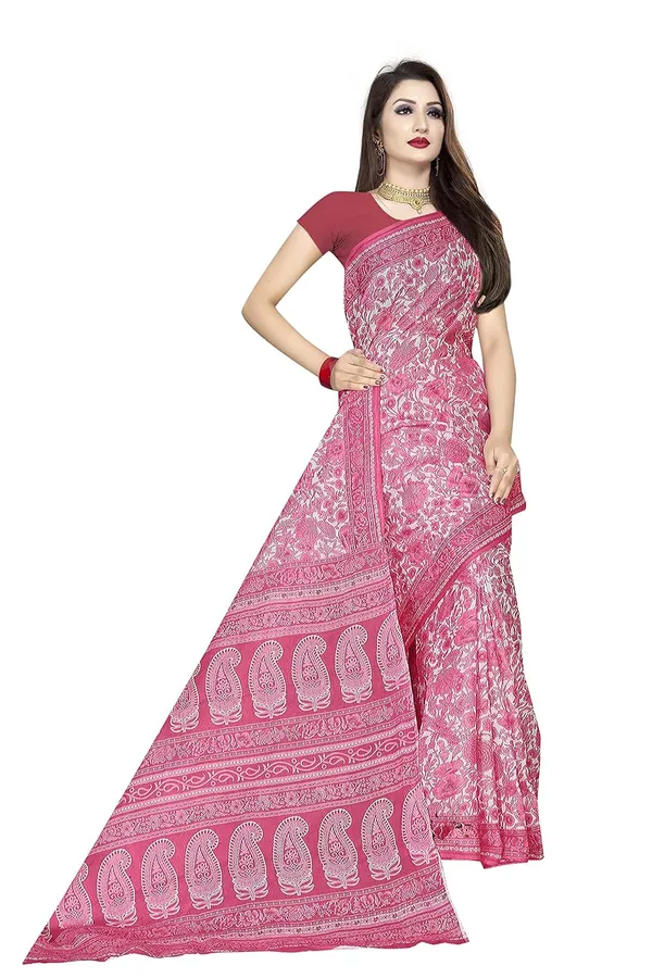 Tamaira_Fashion_Women_S_Plain_Weave_Pure_Cotton_Saree_Without_Blouse_Piece