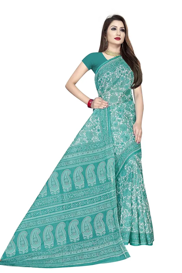 Tamaira_Fashion_Women_S_Plain_Weave_Pure_Cotton_Saree_Without_Blouse_Piece