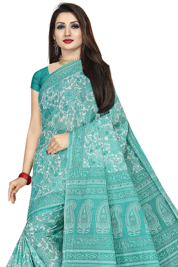 Tamaira_Fashion_Women_S_Plain_Weave_Pure_Cotton_Saree_Without_Blouse_Piece