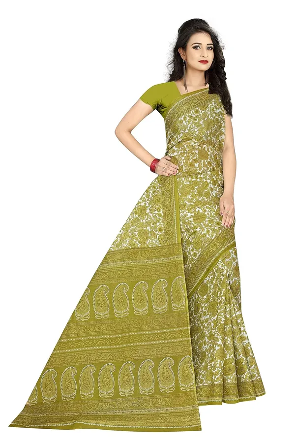 Tamaira_Fashion_Women_S_Plain_Weave_Pure_Cotton_Saree_Without_Blouse_Piece