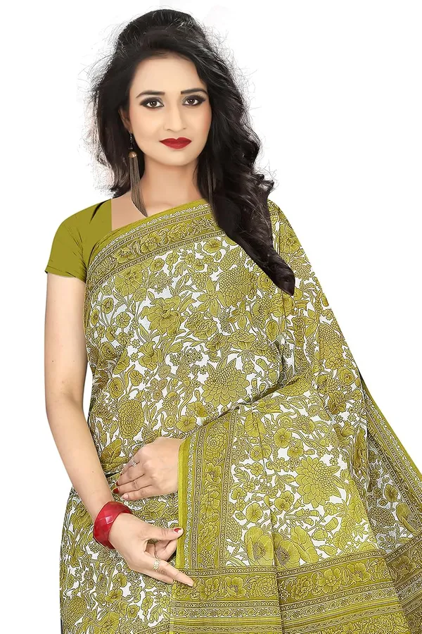 Tamaira_Fashion_Women_S_Plain_Weave_Pure_Cotton_Saree_Without_Blouse_Piece