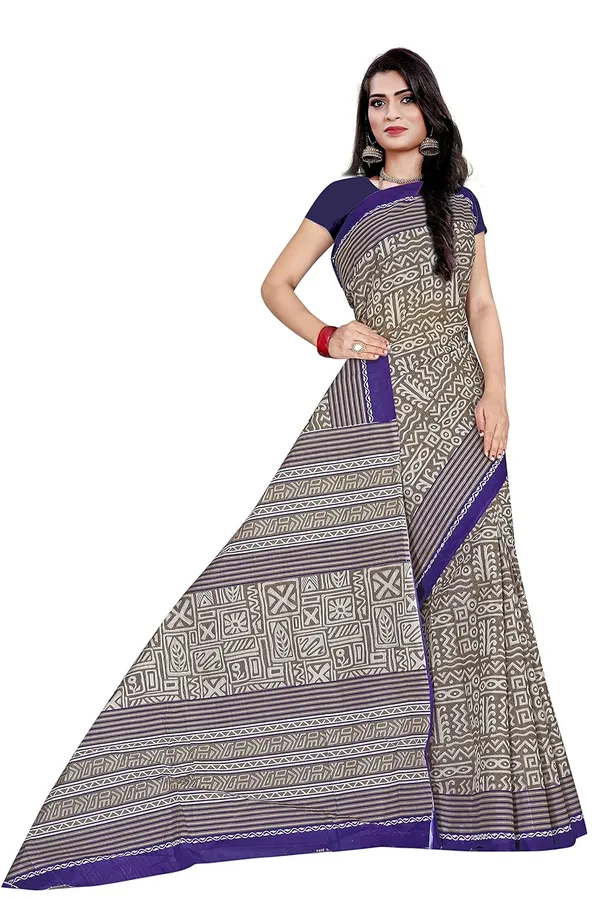 Tamaira_Fashion_Plain_Weave_Women_S_Pure_Cotton_Saree_Without_Blouse_Piece