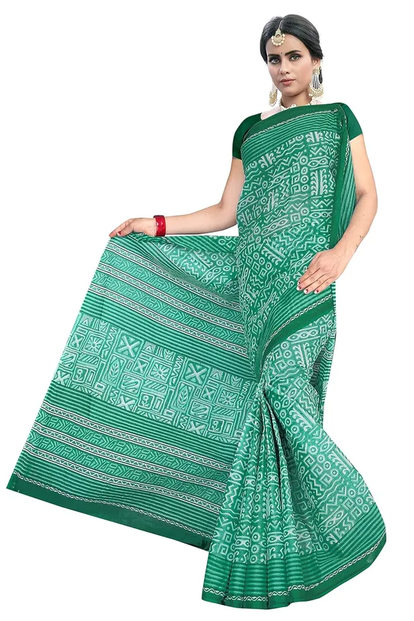 Tamaira_Fashion_Plain_Weave_Women_S_Pure_Cotton_Saree_Without_Blouse_Piece