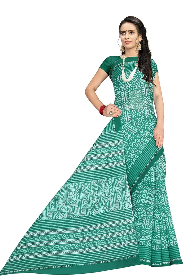 Tamaira_Fashion_Plain_Weave_Women_S_Pure_Cotton_Saree_Without_Blouse_Piece