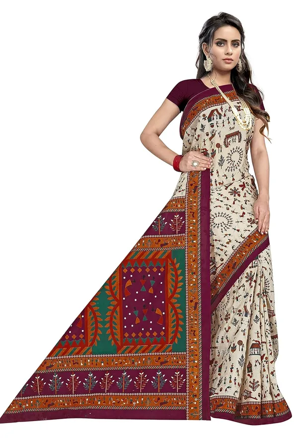 Tamaira_Fashion_Women_S_Plain_Weave_Pure_Cotton_Saree_Without_Blouse_Piece