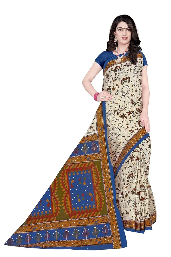 Tamaira_Fashion_Women_S_Plain_Weave_Pure_Cotton_Saree_Without_Blouse_Piece