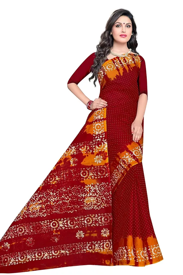 Tamaira_Fashion_Women_S_Plain_Weave_Pure_Cotton_Saree_Without_Blouse_Piece
