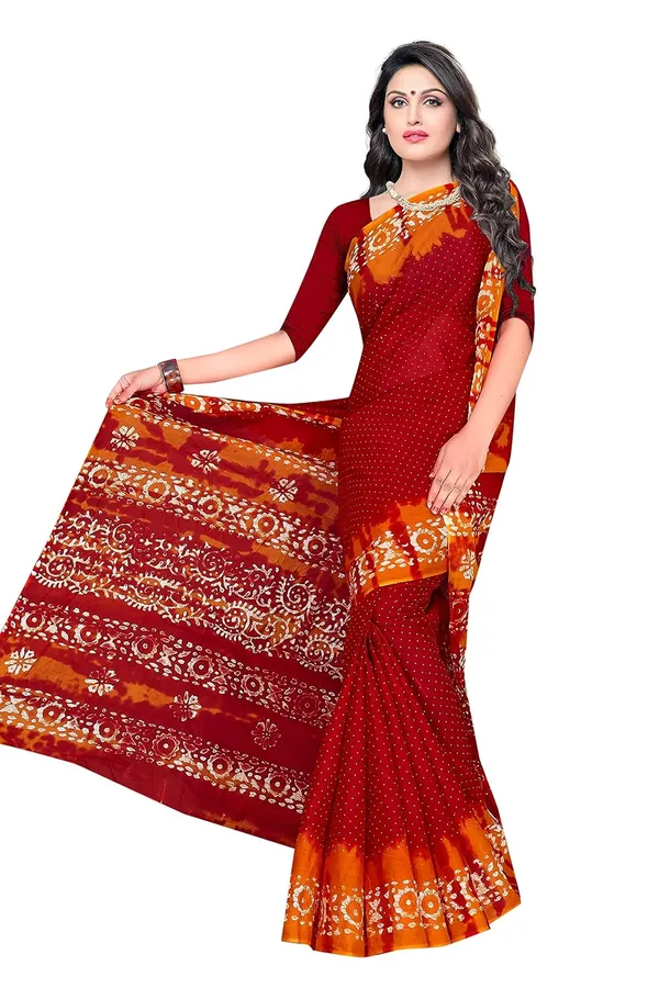 Tamaira_Fashion_Women_S_Plain_Weave_Pure_Cotton_Saree_Without_Blouse_Piece