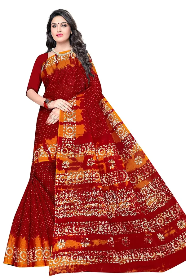 Tamaira_Fashion_Women_S_Plain_Weave_Pure_Cotton_Saree_Without_Blouse_Piece