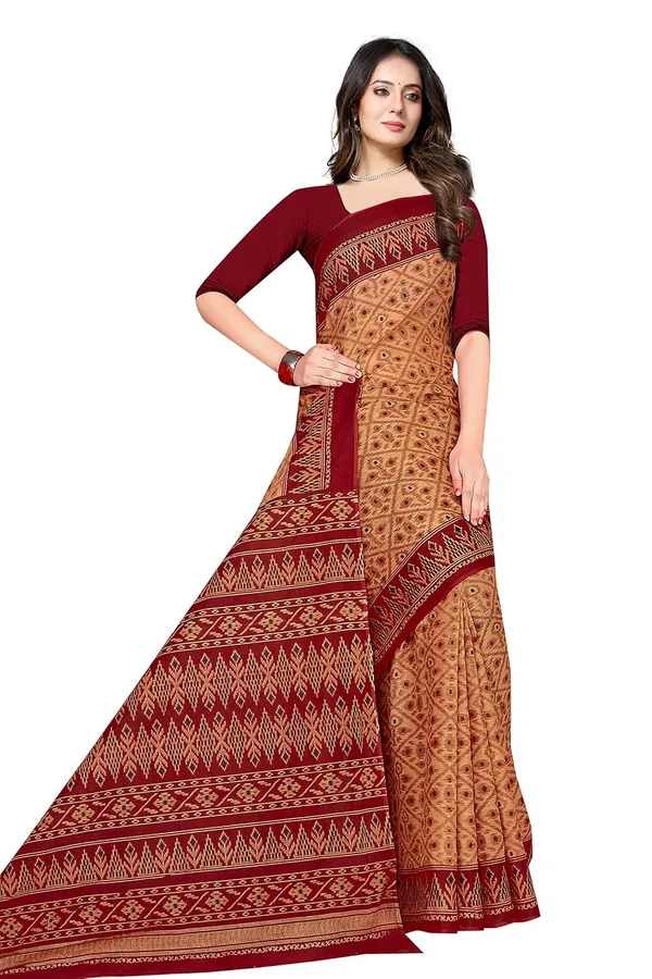 Tamaira_Fashion_Women_S_Plain_Weave_Pure_Cotton_Saree_Without_Blouse_Piece