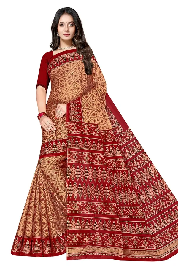 Tamaira_Fashion_Women_S_Plain_Weave_Pure_Cotton_Saree_Without_Blouse_Piece