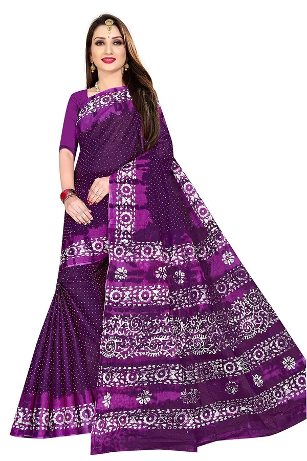 Tamaira_Fashion_Women_S_Plain_Weave_Pure_Cotton_Saree_Without_Blouse_Piece