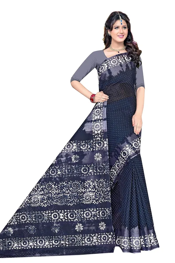 Tamaira_Fashion_Women_S_Plain_Weave_Pure_Cotton_Saree_Without_Blouse_Piece