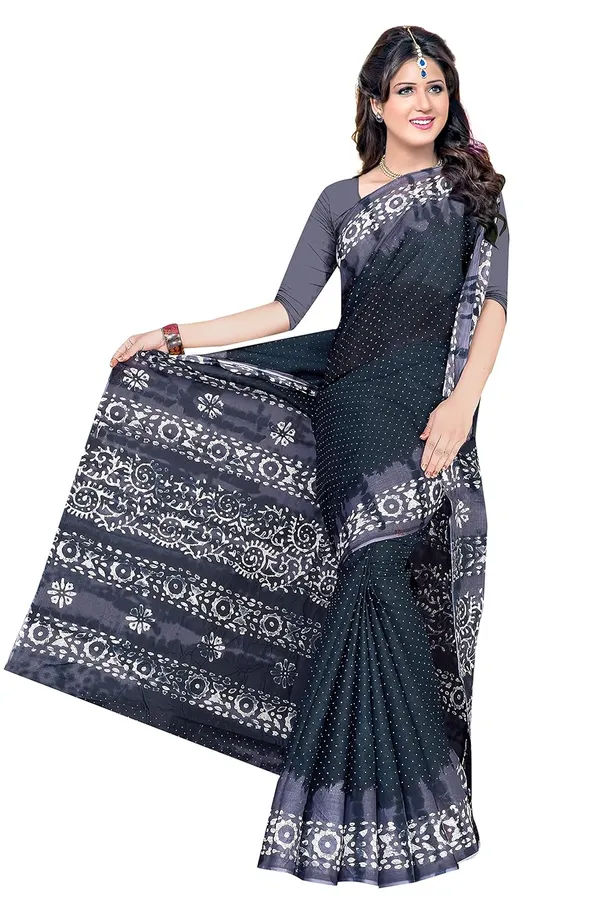 Tamaira_Fashion_Women_S_Plain_Weave_Pure_Cotton_Saree_Without_Blouse_Piece