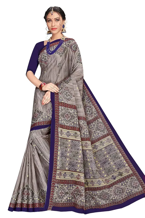 Tamaira_Fashion_Women_S_Plain_Weave_Pure_Cotton_Saree_Without_Blouse_Piece