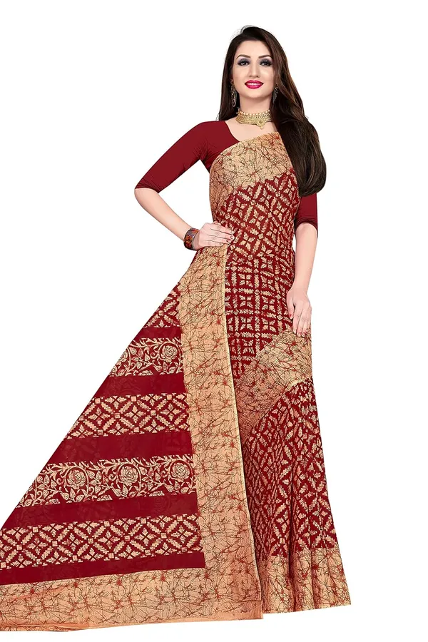 Tamaira_Fashion_Women_S_Plain_Weave_Pure_Cotton_Saree_Without_Blouse_Piece