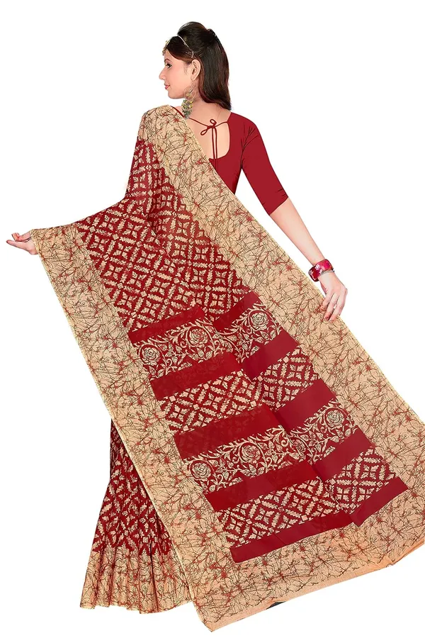 Tamaira_Fashion_Women_S_Plain_Weave_Pure_Cotton_Saree_Without_Blouse_Piece