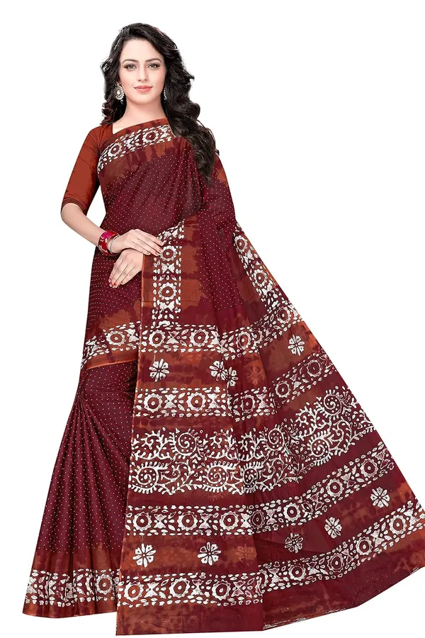 Tamaira_Fashion_Women_S_Plain_Weave_Pure_Cotton_Saree_Without_Blouse_Piece